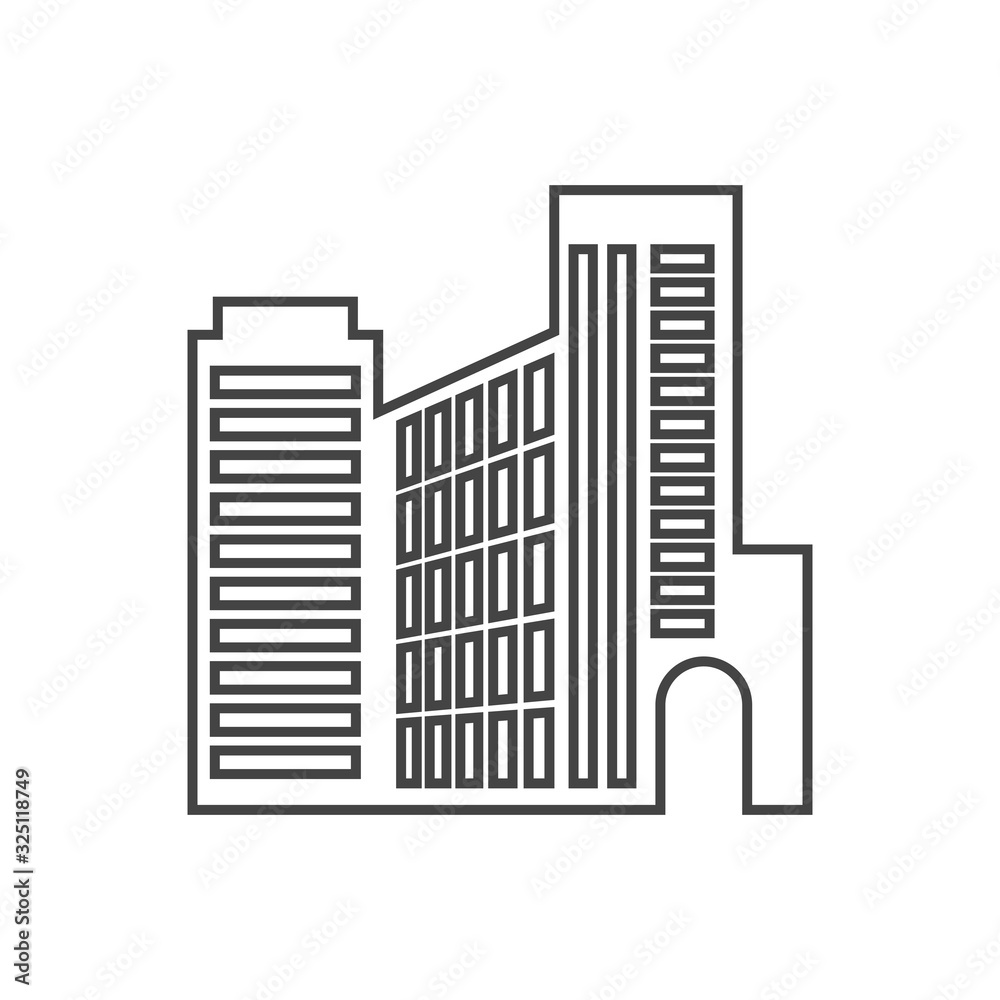 Big city vector icon on white backgroud Big city vector icon on white backgroud