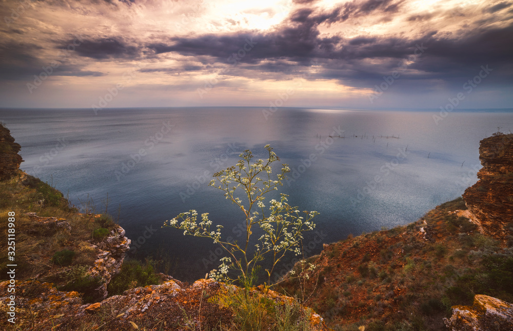 sunset over the sea sunset over the sea