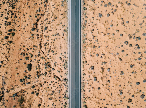 Wallpaper Mural A highway in the desert of USA aerial view from the air Torontodigital.ca