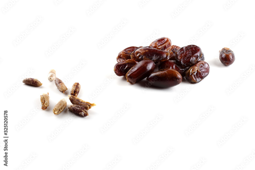 Obraz premium Date fruits and seeds