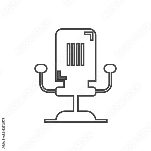 Ceo office chair vector line icon