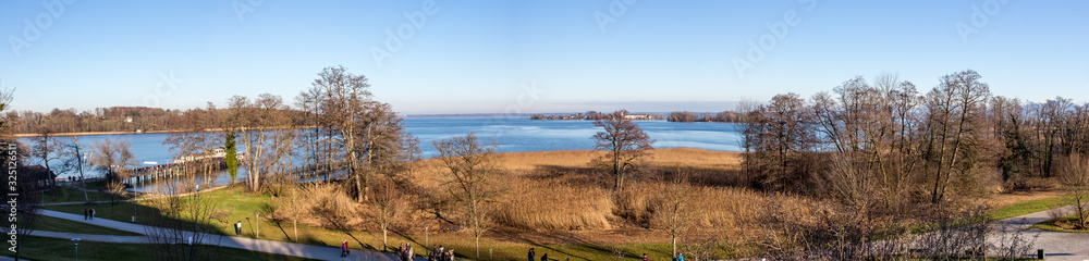 Fototapeta premium Panoramic view of the Chiemsee in Bavaria Germany 