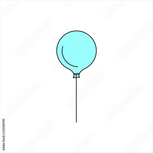 Illustration blue balloon sign logo design vector icon © artpray