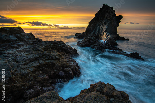 Colorful sunrise at Madeira Island
