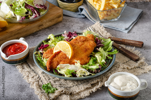 Delicious original schnitzel