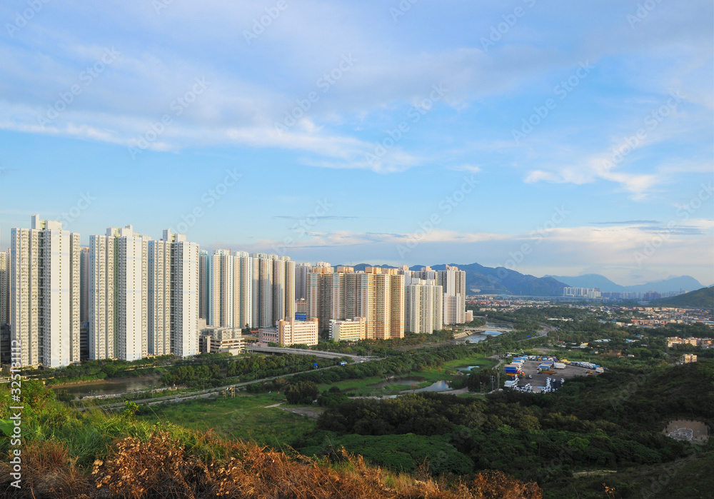 Fototapeta premium Looking at city from mountain