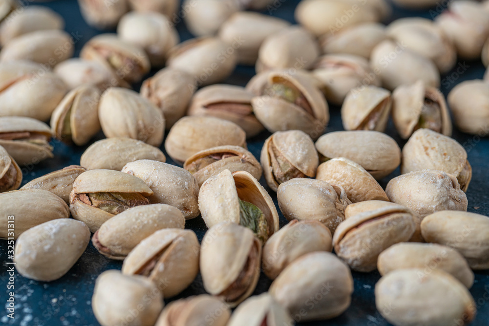 Pile Of Roasted And Salted Pistachios Pile Of Roasted And Salted Pistachios