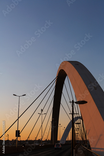 Bridge over the artificial lake in Brasilia.