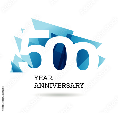 500th years anniversary label for celebration of company