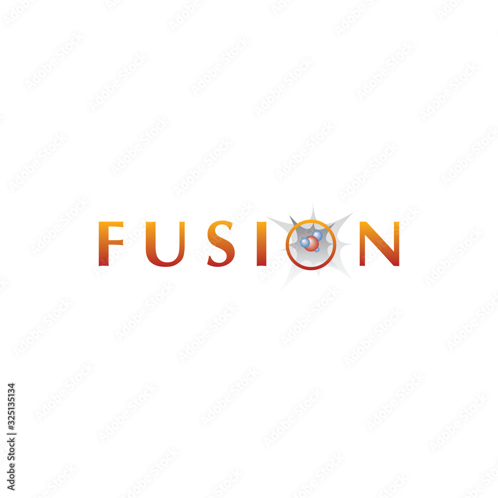 Vector abstract logo design for business. Fusion sign. Stock Vector