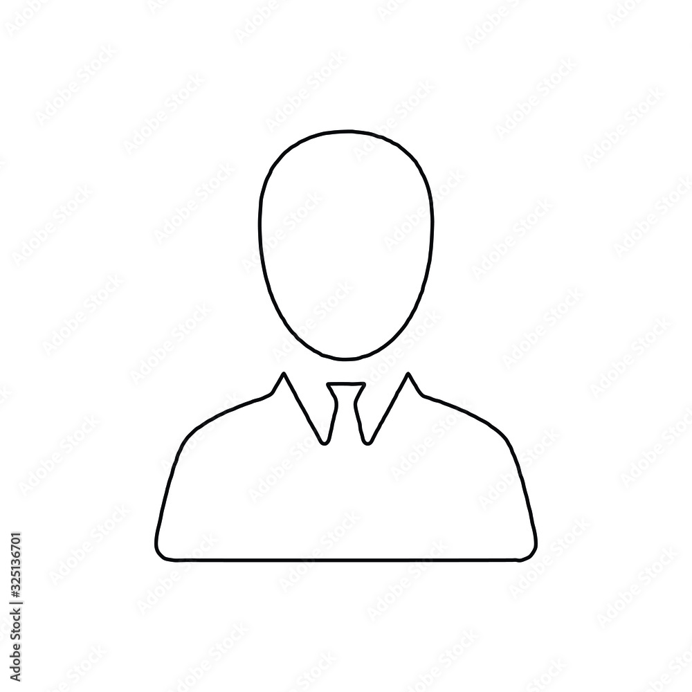 person profile outline vector icon person profile outline vector icon