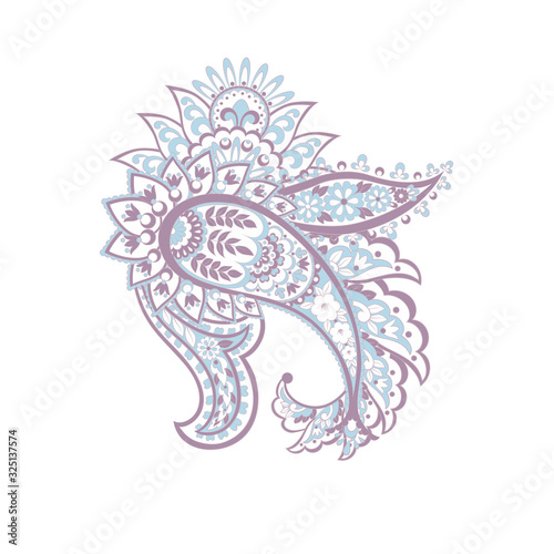 isolated paisley vector ornament