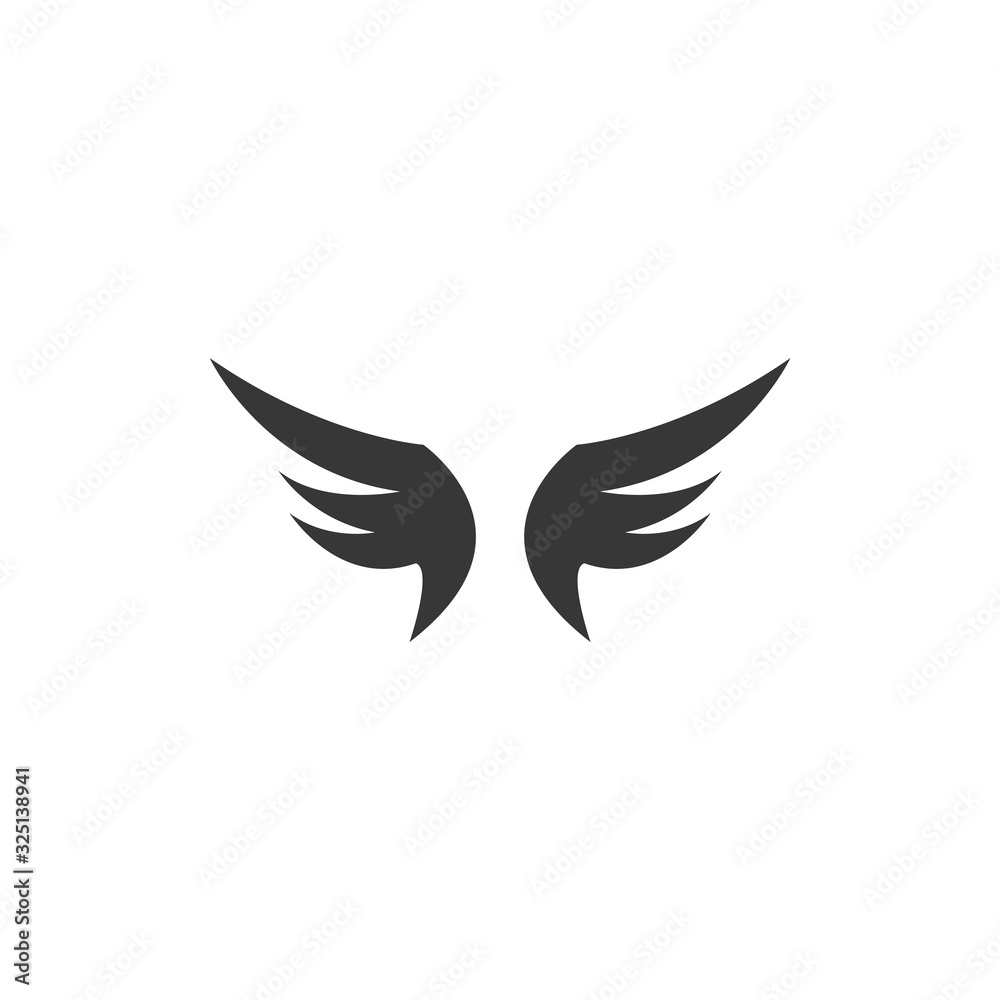 Wings Icon Logo Design Vector Template