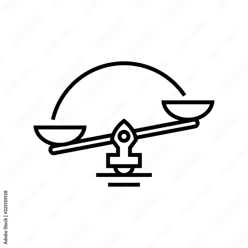 Compharison line icon, concept sign, outline vector illustration, linear symbol. Compharison line icon, concept sign, outline vector illustration, linear symbol.