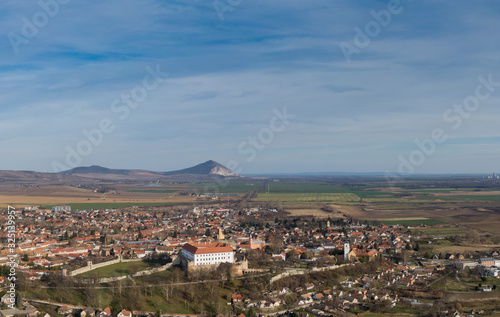 Beautiful panorama with castle in Siklos hungary photo