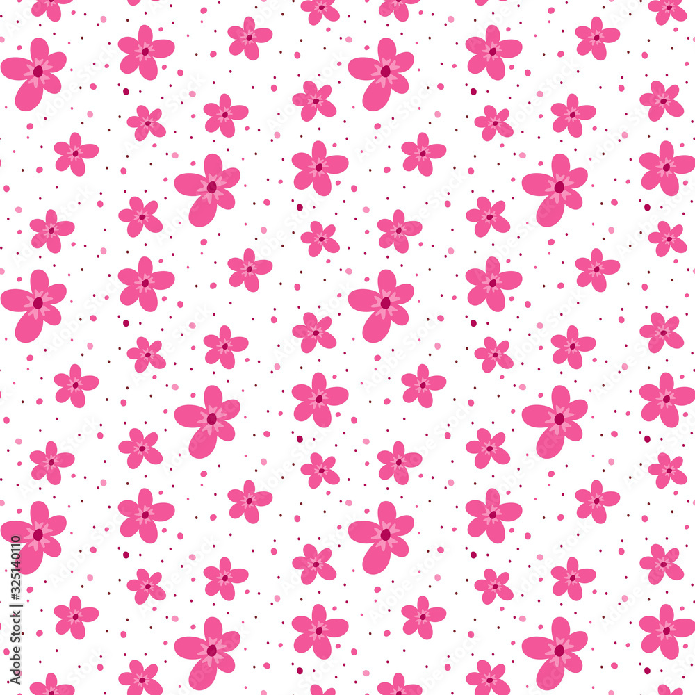 Seamless pattern with sakura blossom.