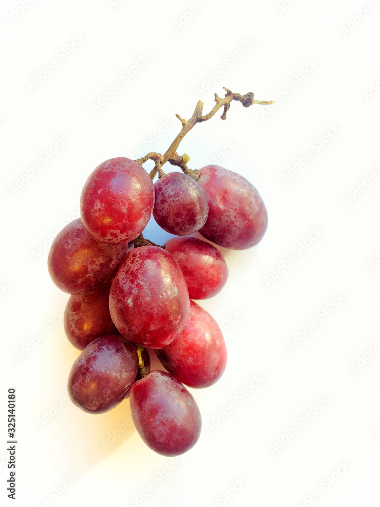 Bunch of juicy red grapes