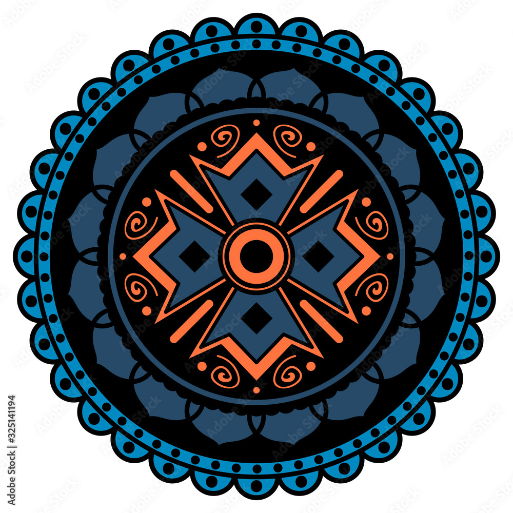 Ethnic Mandala Ornament. Arabic, Pakistan, Moroccan, Turkish, Indian, Spain motifs Ethnic Mandala Ornament. Arabic, Pakistan, Moroccan, Turkish, Indian, Spain motifs