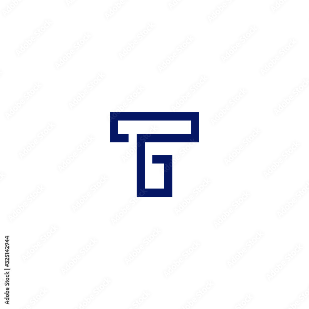 vector logo with the initials 