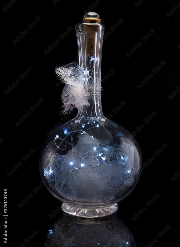 colored light photograph in a glass bottle colored light photograph in a glass bottle