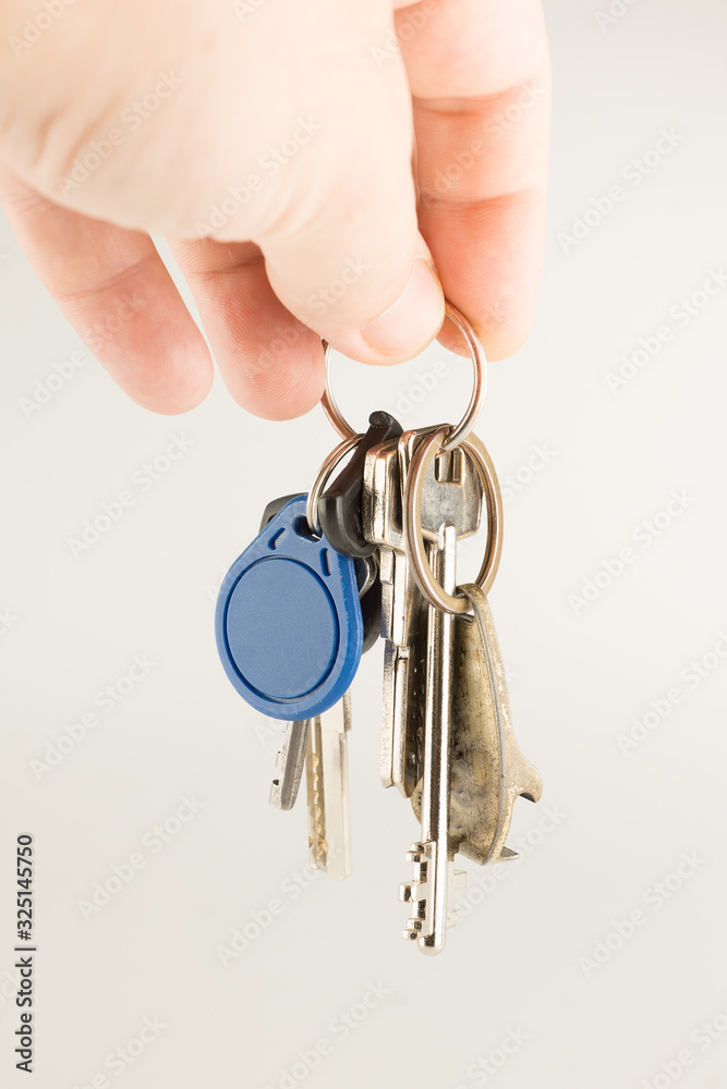 ring of bound keys to a door lock isolated ring of bound keys to a door lock isolated