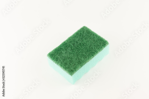 foam rubber sponges isolated on a white background for washing dishes
