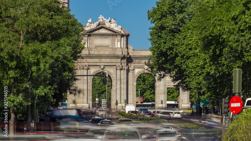 The Puerta de Alcala timelapse is a Neo-classical monument in the Plaza de la Independencia in Madrid, Spain.