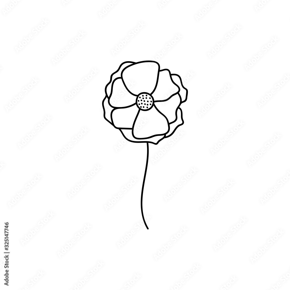 Poppy flower vector illustration isolated on a white background for web and mobile.For greeting cards, birthday cards, mother's day,women's day. Poppy flower vector illustration isolated on a white background for web and mobile.For greeting cards, birthday cards, mother's day,women's day.