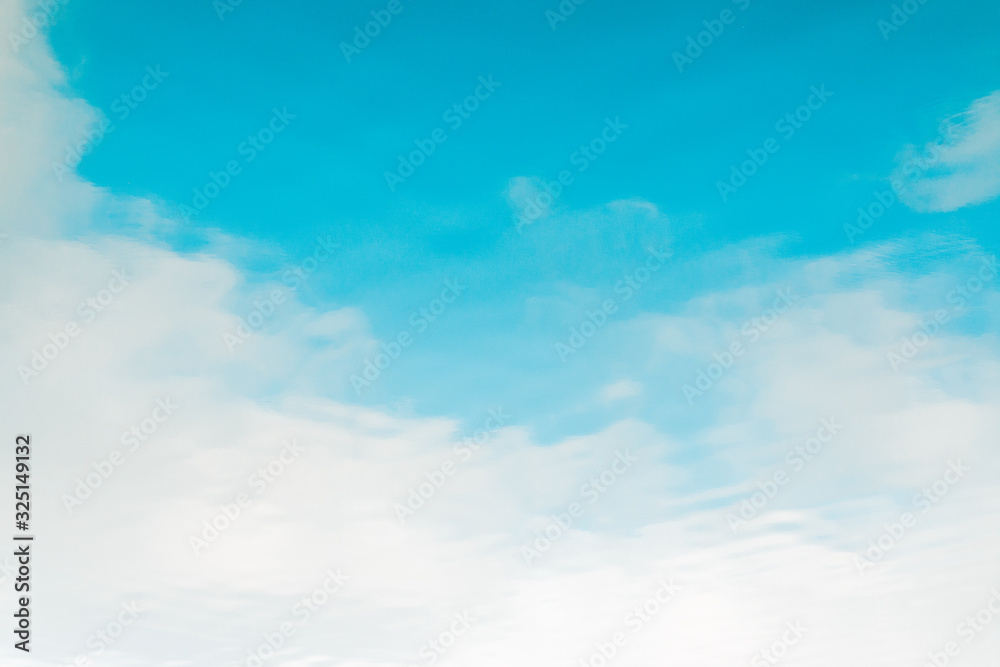 reflection of blue sky and cloud in the lake. abstract background