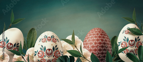 Canvas Print Happy Easter banner