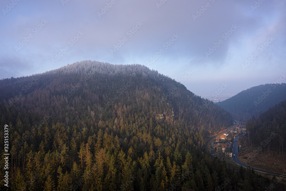 Zittau mountains in the Upper Lusatia