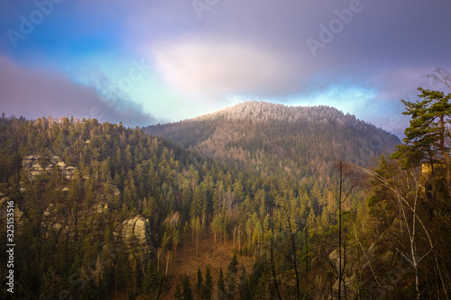 Zittau mountains in the Upper Lusatia