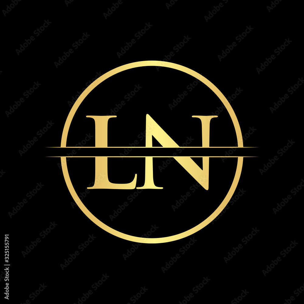 Initial LN letter Logo Design vector Template. Abstract Letter LN logo Design Initial LN letter Logo Design vector Template. Abstract Letter LN logo Design