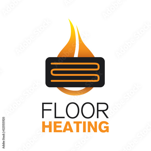 Vector logo of Underfloor heating and heat
