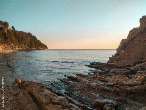 sunset on the beach