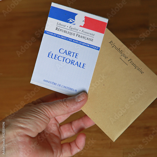 Carte électorale pour élection française photo