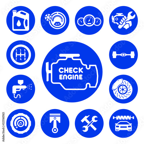 Car part set of repair icon vector illustration. Car service maintenance icon