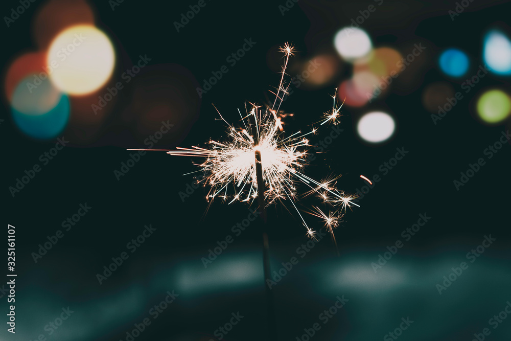 Obraz premium sparkler and fireworks