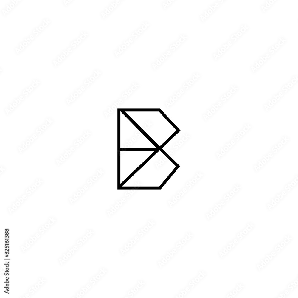 B logo design template elements B logo design template elements