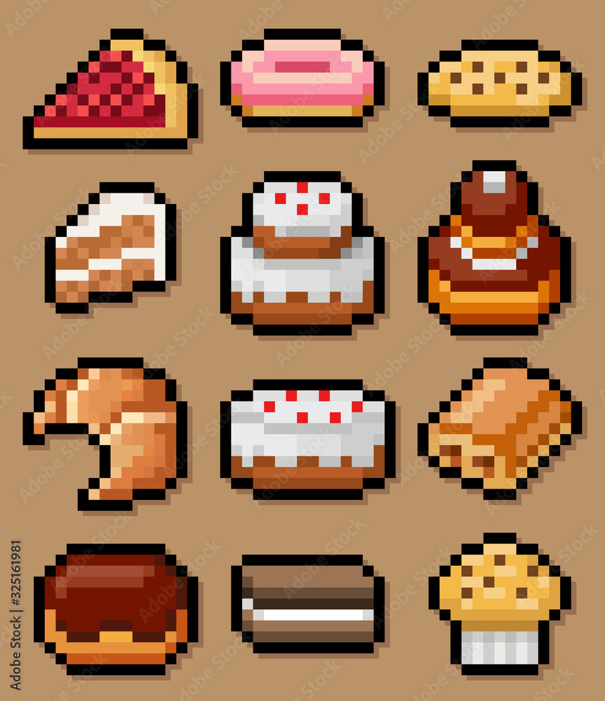 Pixel Cake Vector Art, Icons, and Graphics for Free Download
