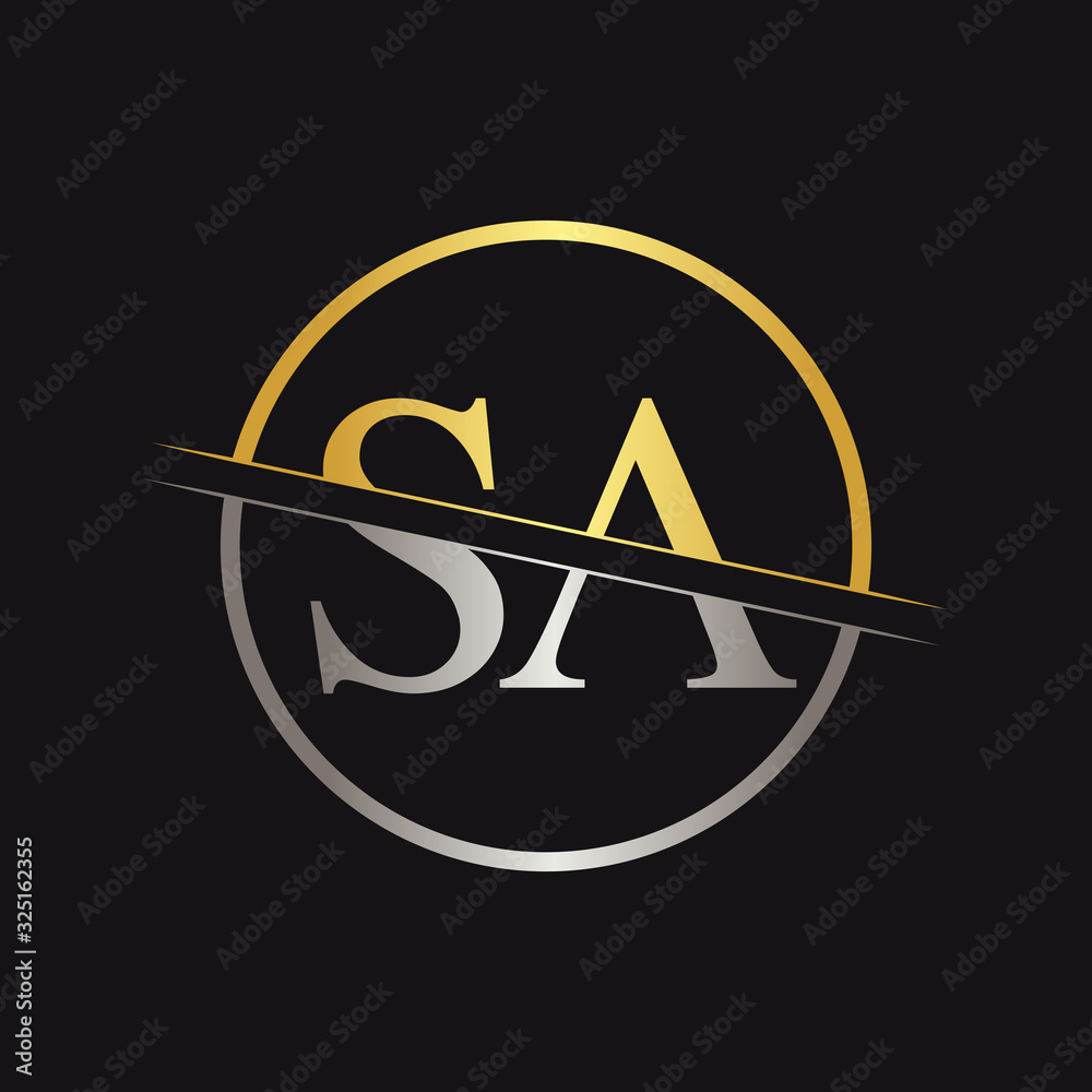 Initial Letter SA Logo Design Vector Template. SA Letter Logo Design ...