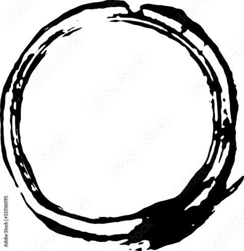 Grunge Circle Round Stamp Frame