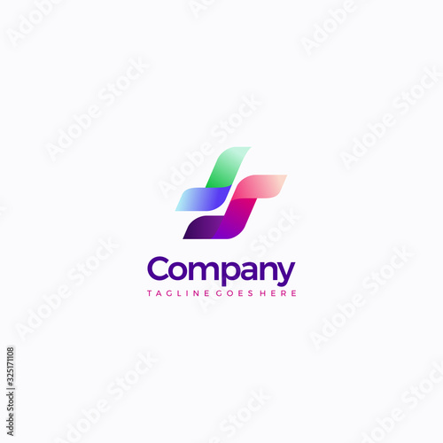 vector letter js logo design template