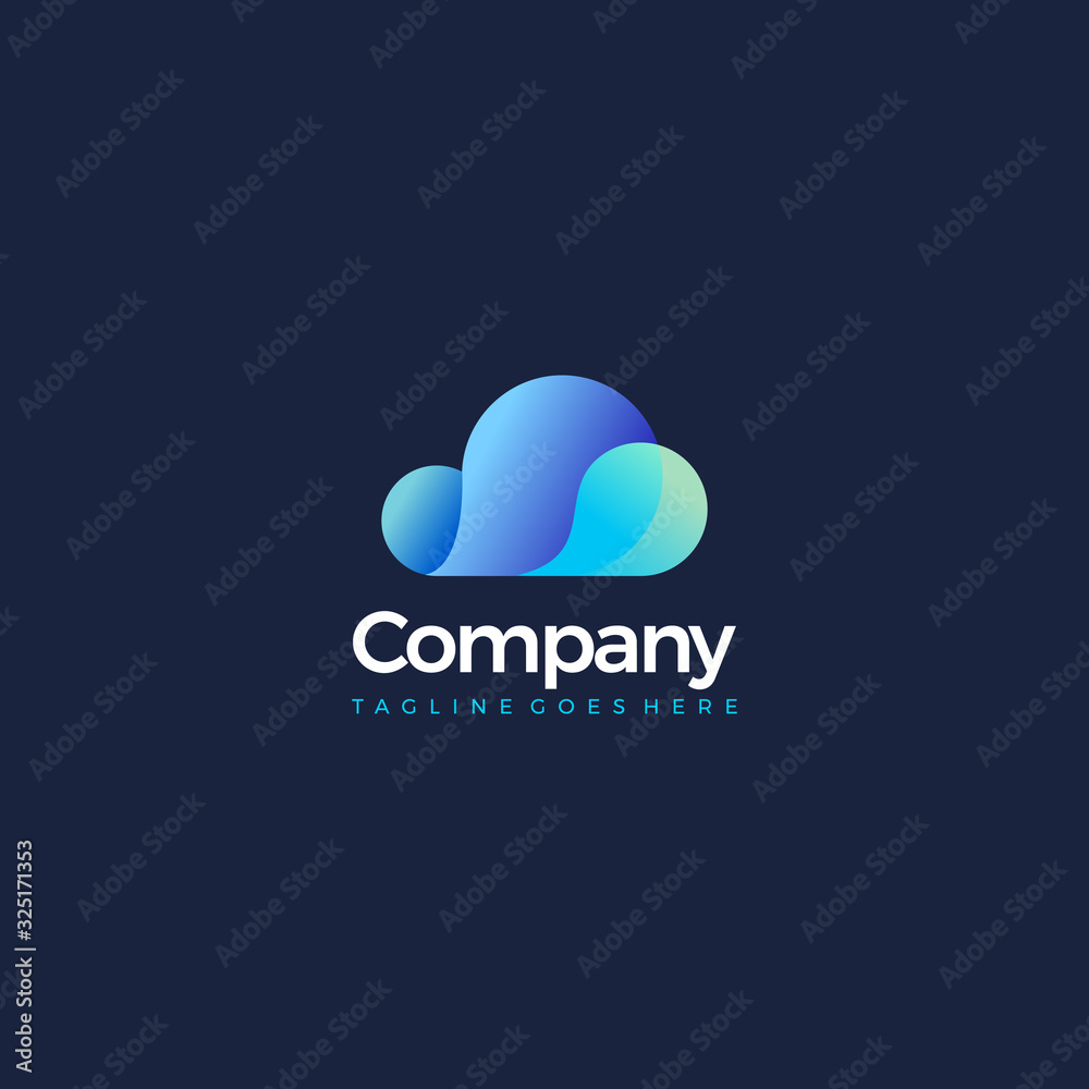 vector cloud logo design template vector cloud logo design template