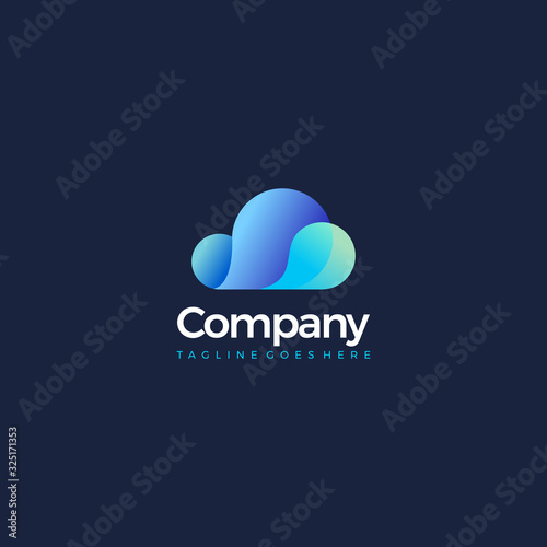 vector cloud logo design template