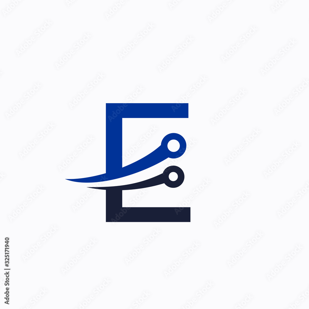 vector letter e logo design template vector letter e logo design template