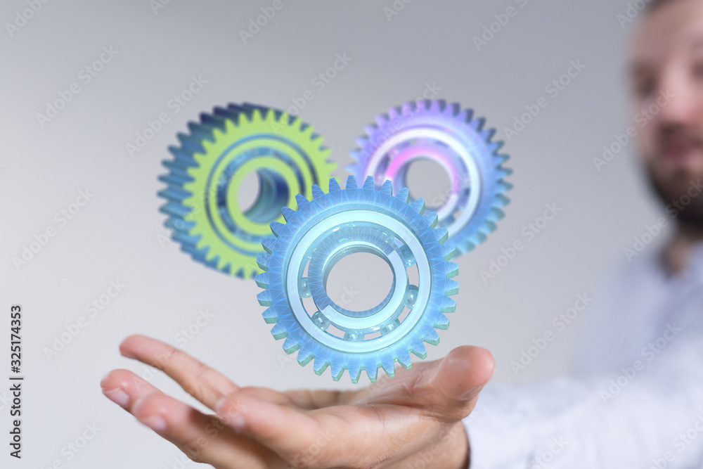 Gear With Success Concept digital. Gear With Success Concept digital.
