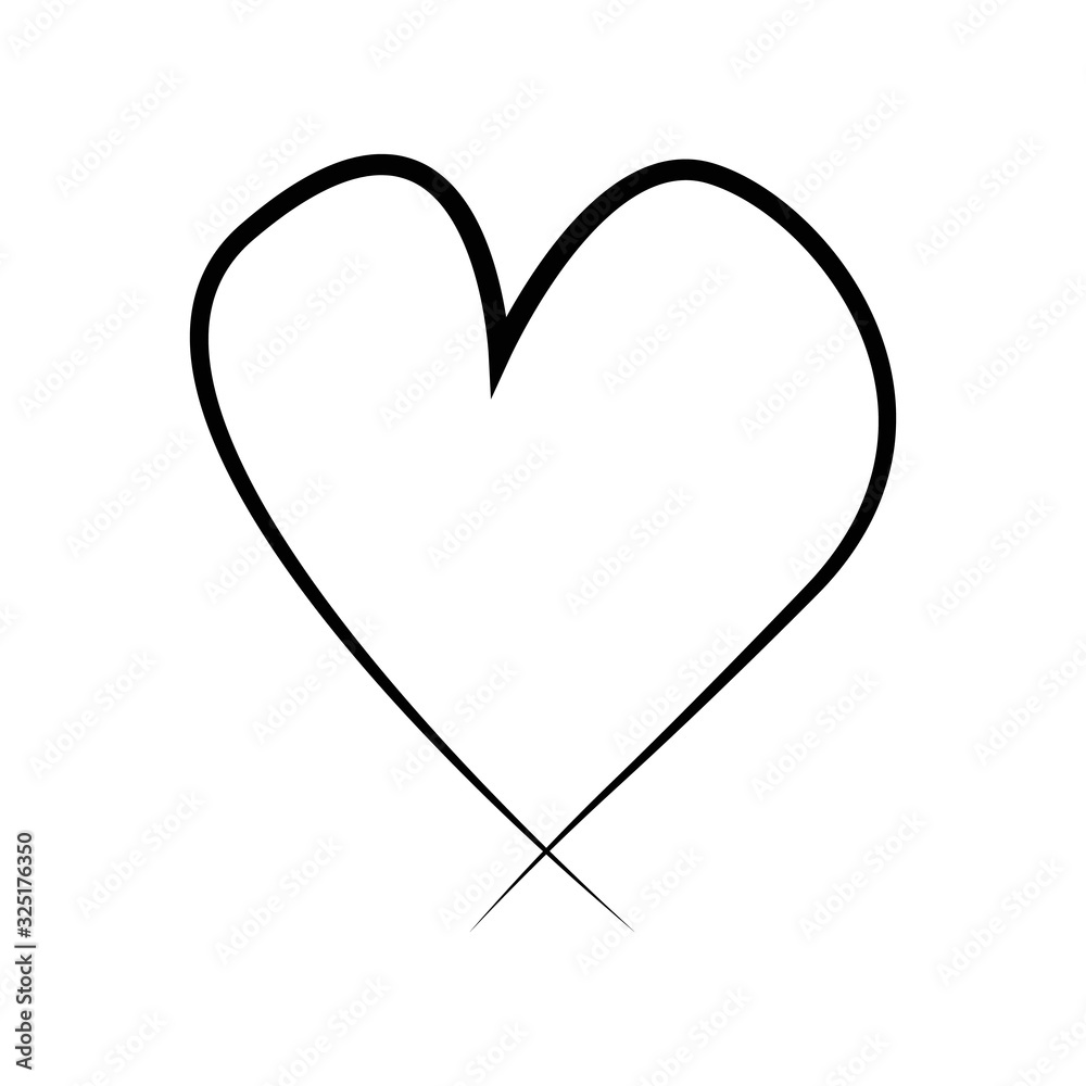 outline hand drawn heart icon.Vector heart collection. Illustration for your graphic design. outline hand drawn heart icon.Vector heart collection. Illustration for your graphic design.