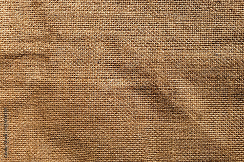 brown burlap jute canvas texture background. sackcloth