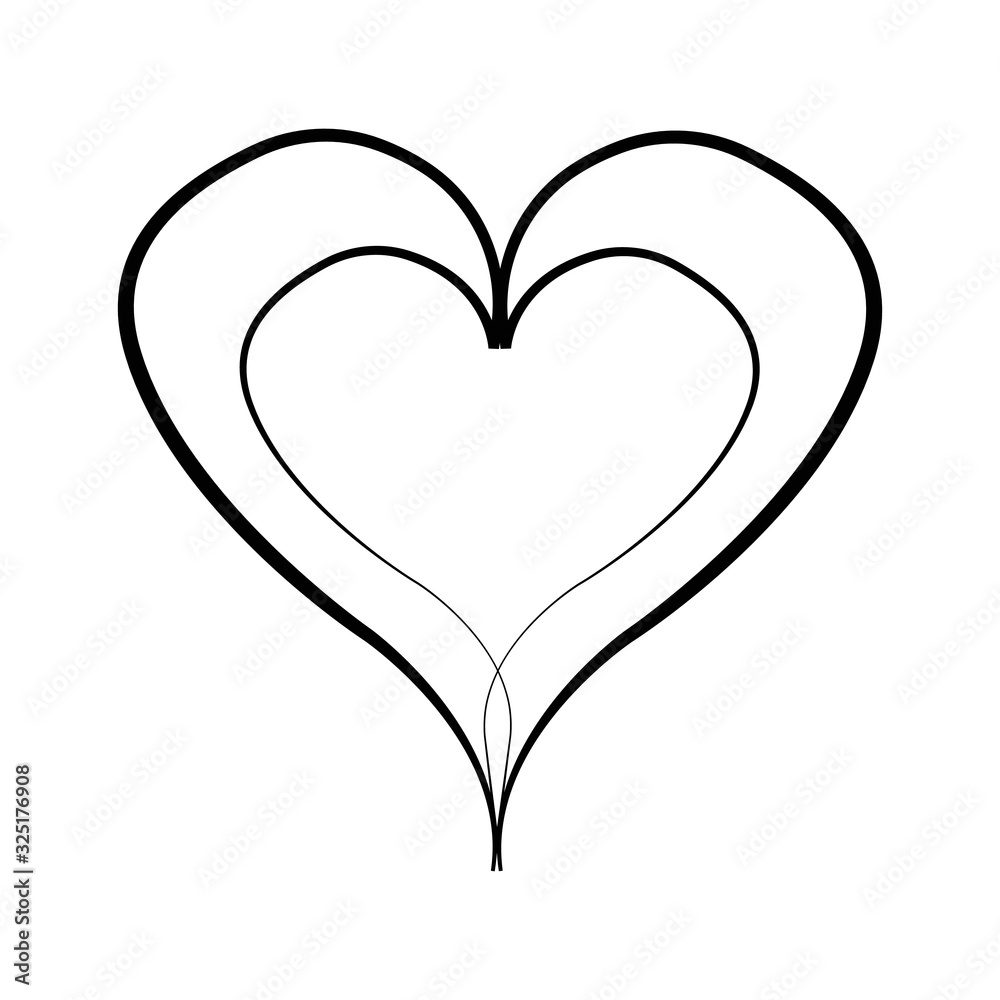 outline hand drawn heart icon.Vector heart collection. Illustration for your graphic design. outline hand drawn heart icon.Vector heart collection. Illustration for your graphic design.